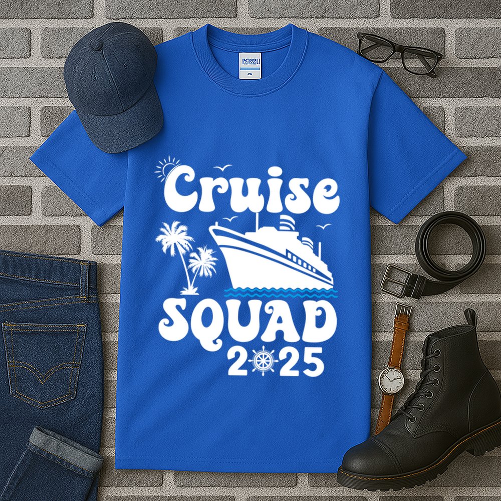 Cruise Squad 2025 Family Group Matching Cruising Vacation Funny Gift Tall T-Shirt