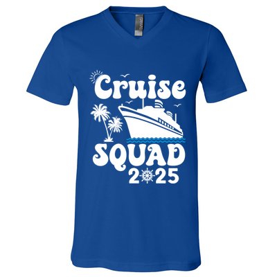 Cruise Squad 2025 Family Group Matching Cruising Vacation Funny Gift V-Neck T-Shirt