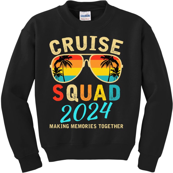 Cruise Squad 2024 Summer Vacation Matching Family Group Kids Sweatshirt