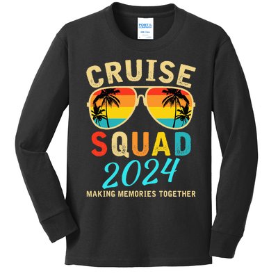 Cruise Squad 2024 Summer Vacation Matching Family Group Kids Long Sleeve Shirt