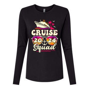 Cruise Squad 2024 Family Vacation Matching Family Group Womens Cotton Relaxed Long Sleeve T-Shirt