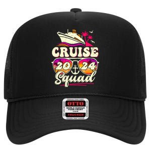 Cruise Squad 2024 Family Vacation Matching Family Group High Crown Mesh Back Trucker Hat