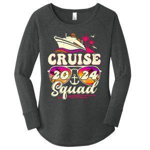 Cruise Squad 2024 Family Vacation Matching Family Group Women's Perfect Tri Tunic Long Sleeve Shirt