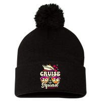 Cruise Squad 2024 Family Vacation Matching Family Group Pom Pom 12in Knit Beanie