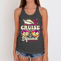 Cruise Squad 2024 Family Vacation Matching Family Group Women's Knotted Racerback Tank