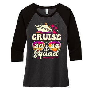 Cruise Squad 2024 Family Vacation Matching Family Group Women's Tri-Blend 3/4-Sleeve Raglan Shirt