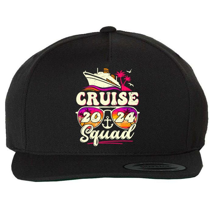 Cruise Squad 2024 Family Vacation Matching Family Group Wool Snapback Cap