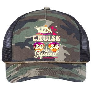 Cruise Squad 2024 Family Vacation Matching Family Group Retro Rope Trucker Hat Cap