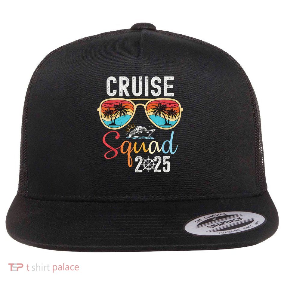 Cruise Squad 2025 Family Group Matching Summer Vacation Flatbill Hat