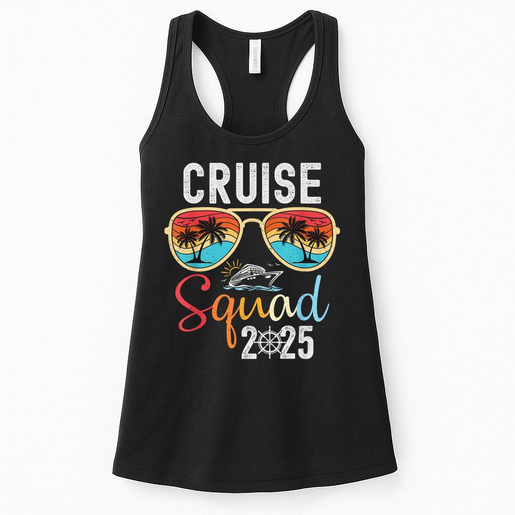 Cruise Squad 2025 Family Group Matching Summer Vacation Womens Tank Top