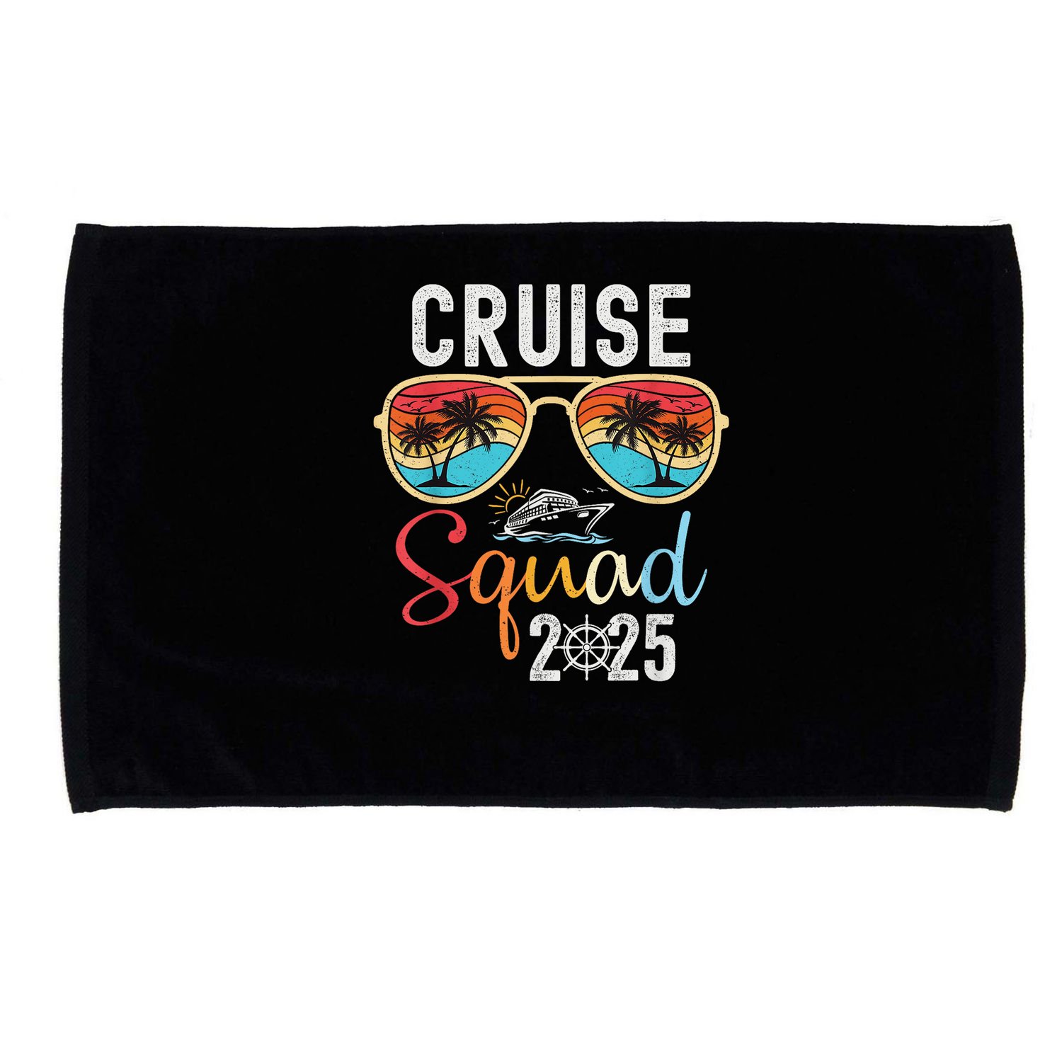 Cruise Squad 2025 Family Group Matching Summer Vacation Microfiber Hand Towel