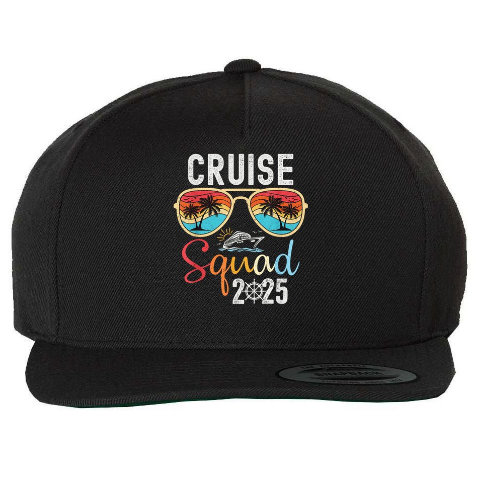 Cruise Squad 2025 Family Group Matching Summer Vacation Wool Snapback Cap