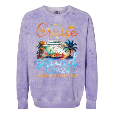 Cruise Squad 2024 Summer Vacation Matching Family Group Colorblast Crewneck Sweatshirt