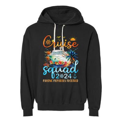 Cruise Squad 2024 Summer Vacation Matching Family Group Garment-Dyed Fleece Hoodie