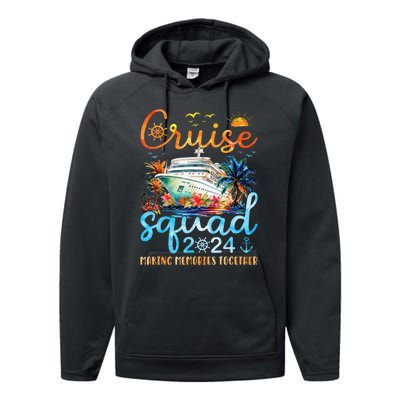 Cruise Squad 2024 Summer Vacation Matching Family Group Performance Fleece Hoodie