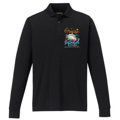 Cruise Squad 2024 Summer Vacation Matching Family Group Performance Long Sleeve Polo