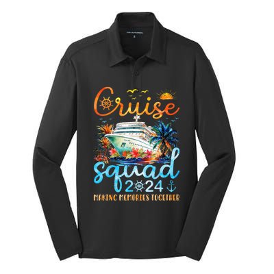 Cruise Squad 2024 Summer Vacation Matching Family Group Silk Touch Performance Long Sleeve Polo