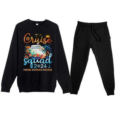 Cruise Squad 2024 Summer Vacation Matching Family Group Premium Crewneck Sweatsuit Set