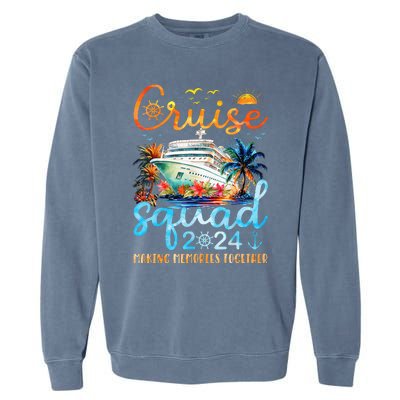 Cruise Squad 2024 Summer Vacation Matching Family Group Garment-Dyed Sweatshirt