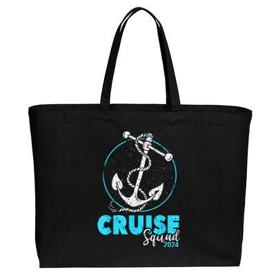 Cruise Squad 2024 Shirt Vacation Party Trip Cruise Ship Gift Cotton Canvas Jumbo Tote