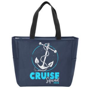 Cruise Squad 2024 Shirt Vacation Party Trip Cruise Ship Gift Zip Tote Bag