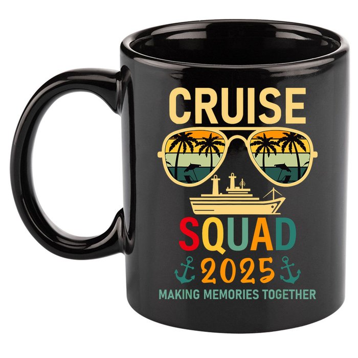 Cruise Squad 2025 Family Group Matching Summer Vacation 11oz C Handle Ceramic Mug