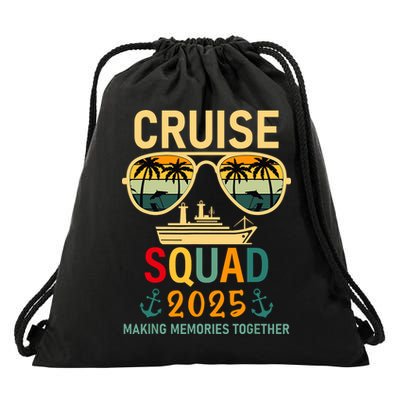 Cruise Squad 2025 Family Group Matching Summer Vacation Drawstring Bag