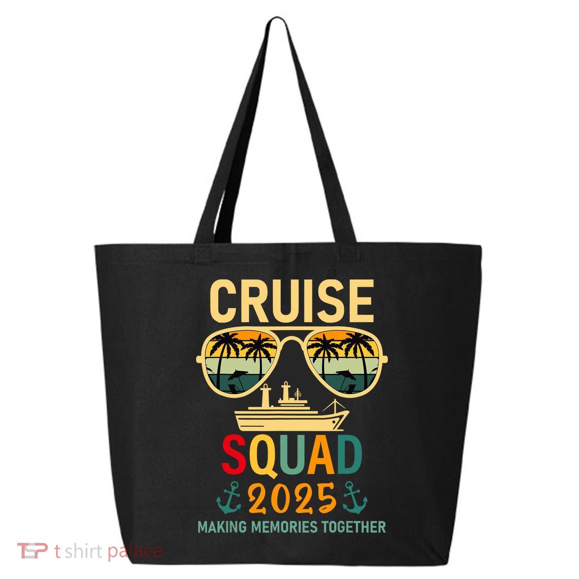 Cruise Squad 2025 Family Group Matching Summer Vacation 25L Jumbo Tote