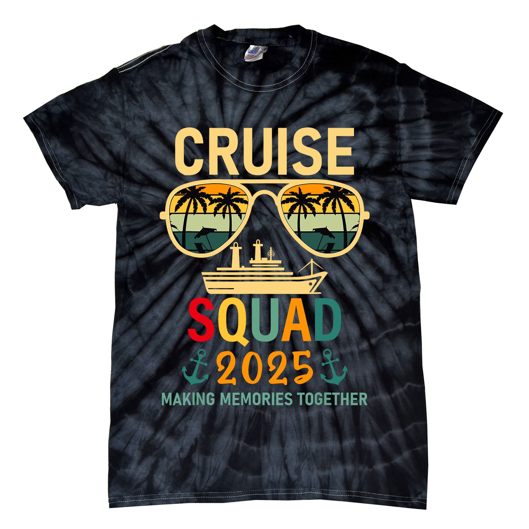 Cruise Squad 2025 Family Group Matching Summer Vacation Tie-Dye T-Shirt