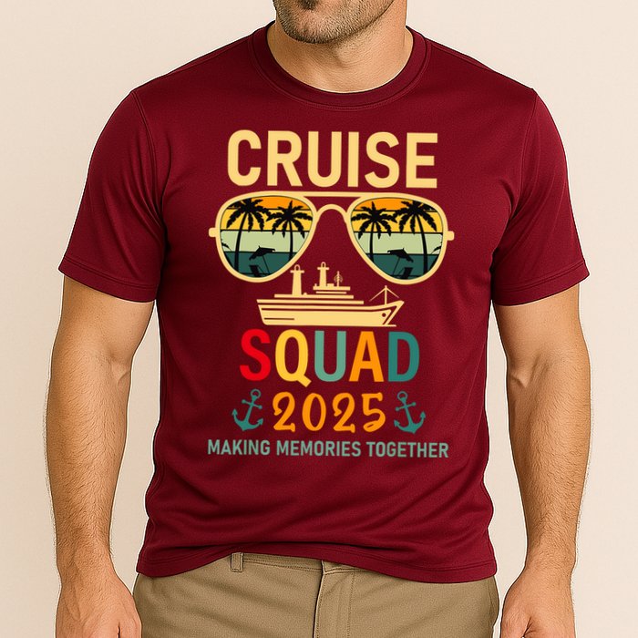Cruise Squad 2025 Family Group Matching Summer Vacation Cooling Performance Crew T-Shirt