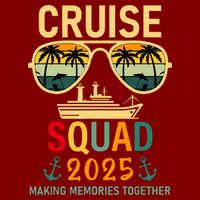 Cruise Squad 2025 Family Group Matching Summer Vacation Cooling Performance Crew T-Shirt
