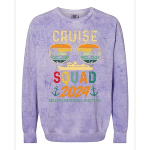 Cruise Squad 2024 Family Vacation Matching Group Summer Colorblast Crewneck Sweatshirt