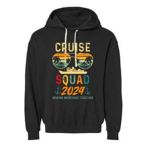 Cruise Squad 2024 Family Vacation Matching Group Summer Garment-Dyed Fleece Hoodie