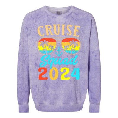 Cruise Squad 2024 Family Friends Vacation Cruising Ship Trip Colorblast Crewneck Sweatshirt