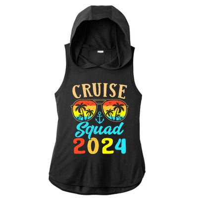 Cruise Squad 2024 Family Friends Vacation Cruising Ship Trip Ladies PosiCharge Tri-Blend Wicking Draft Hoodie Tank