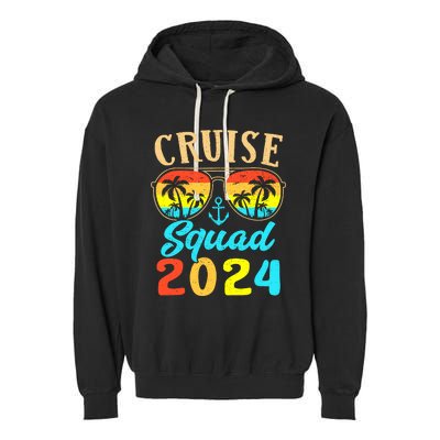 Cruise Squad 2024 Family Friends Vacation Cruising Ship Trip Garment-Dyed Fleece Hoodie