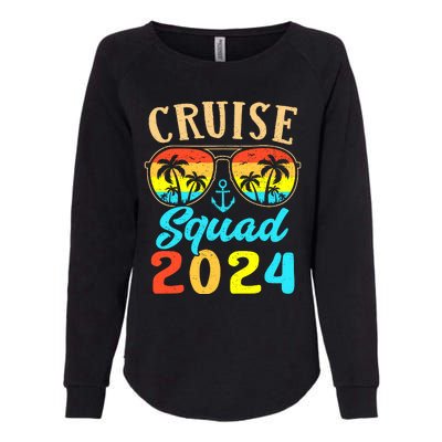 Cruise Squad 2024 Family Friends Vacation Cruising Ship Trip Womens California Wash Sweatshirt