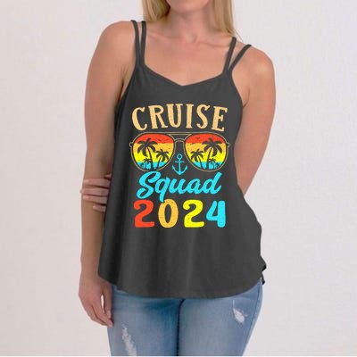 Cruise Squad 2024 Family Friends Vacation Cruising Ship Trip Women's Strappy Tank