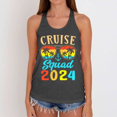 Cruise Squad 2024 Family Friends Vacation Cruising Ship Trip Women's Knotted Racerback Tank