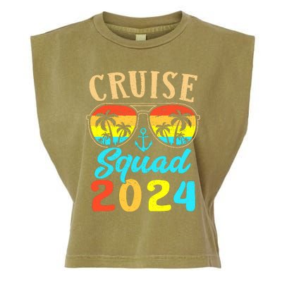 Cruise Squad 2024 Family Friends Vacation Cruising Ship Trip Garment-Dyed Women's Muscle Tee