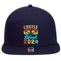 Cruise Squad 2024 Family Friends Vacation Cruising Ship Trip 7 Panel Mesh Trucker Snapback Hat