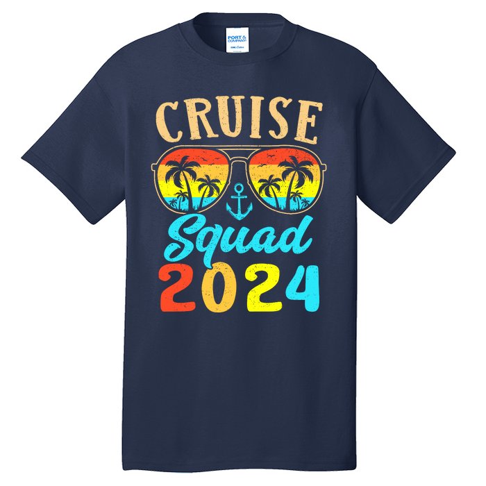 Cruise Squad 2024 Family Friends Vacation Cruising Ship Trip Tall T-Shirt