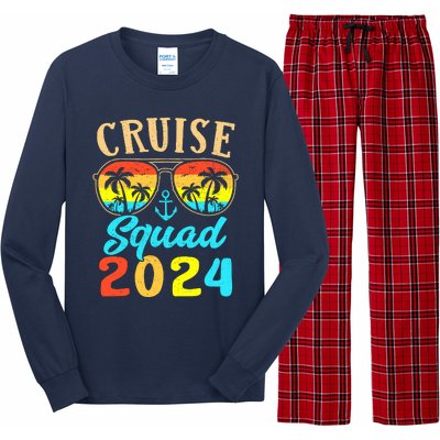 Cruise Squad 2024 Family Friends Vacation Cruising Ship Trip Long Sleeve Pajama Set