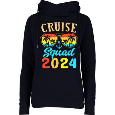 Cruise Squad 2024 Family Friends Vacation Cruising Ship Trip Womens Funnel Neck Pullover Hood