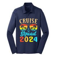 Cruise Squad 2024 Family Friends Vacation Cruising Ship Trip Silk Touch Performance Long Sleeve Polo