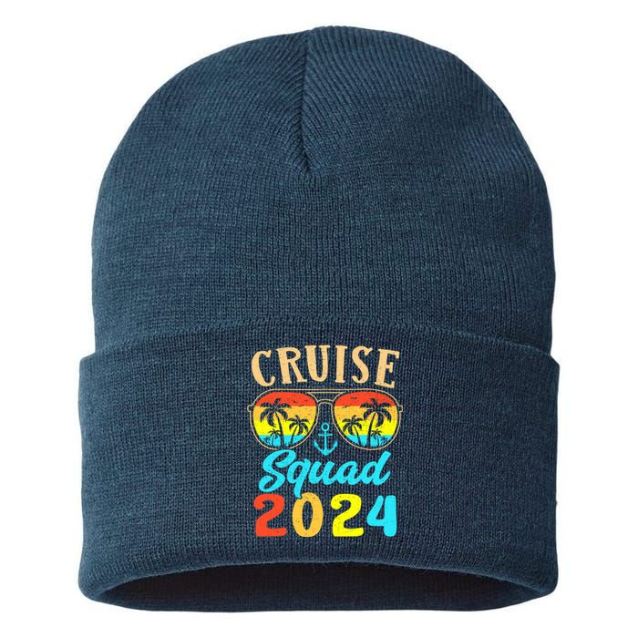 Cruise Squad 2024 Family Friends Vacation Cruising Ship Trip Sustainable Knit Beanie