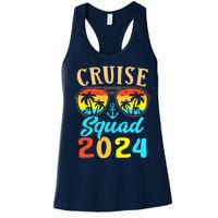 Cruise Squad 2024 Family Friends Vacation Cruising Ship Trip Women's Racerback Tank