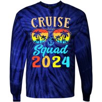 Cruise Squad 2024 Family Friends Vacation Cruising Ship Trip Tie-Dye Long Sleeve Shirt