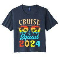 Cruise Squad 2024 Family Friends Vacation Cruising Ship Trip Women's Crop Top Tee