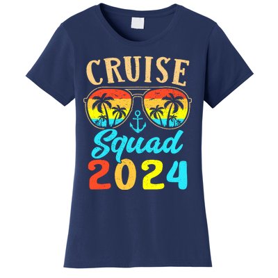 Cruise Squad 2024 Family Friends Vacation Cruising Ship Trip Women's T-Shirt